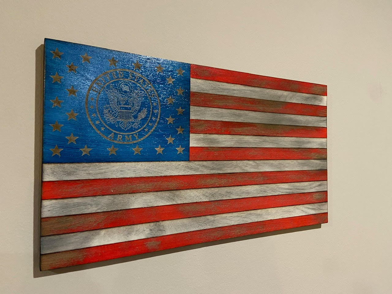 U.S. Army Custom Wooden Flag