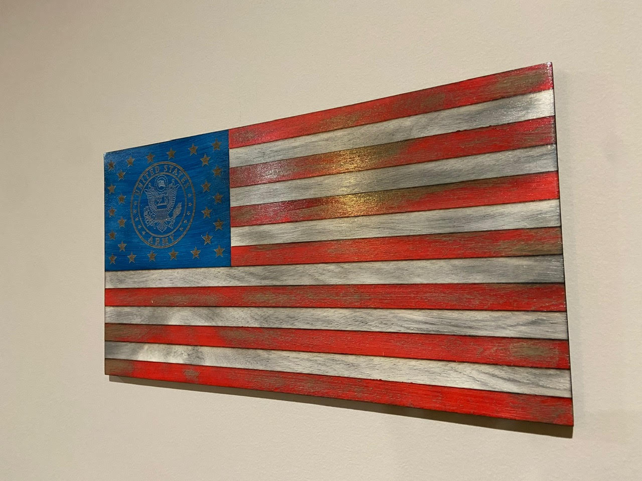 U.S. Army Custom Wooden Flag