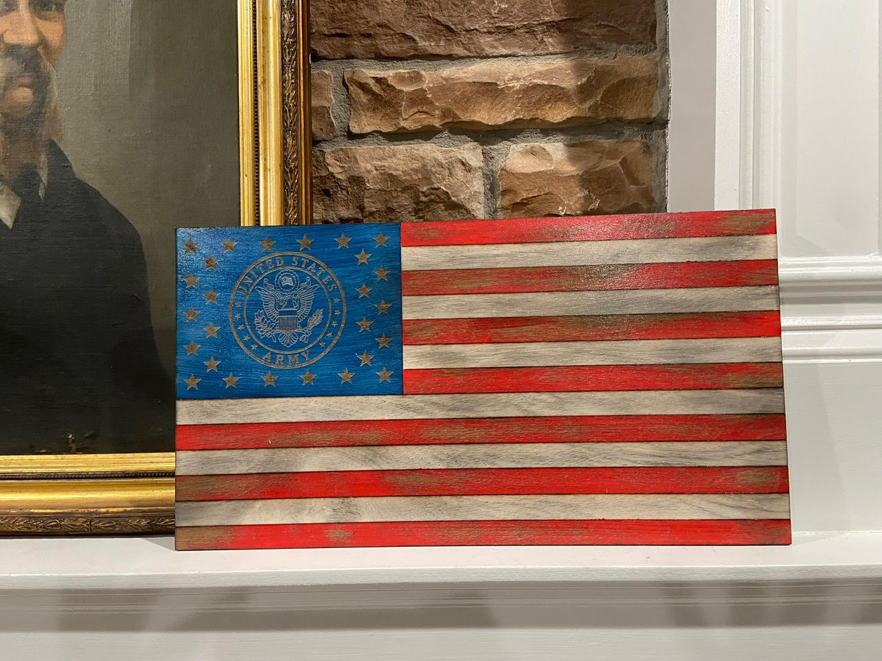 U.S. Army Custom Wooden Flag