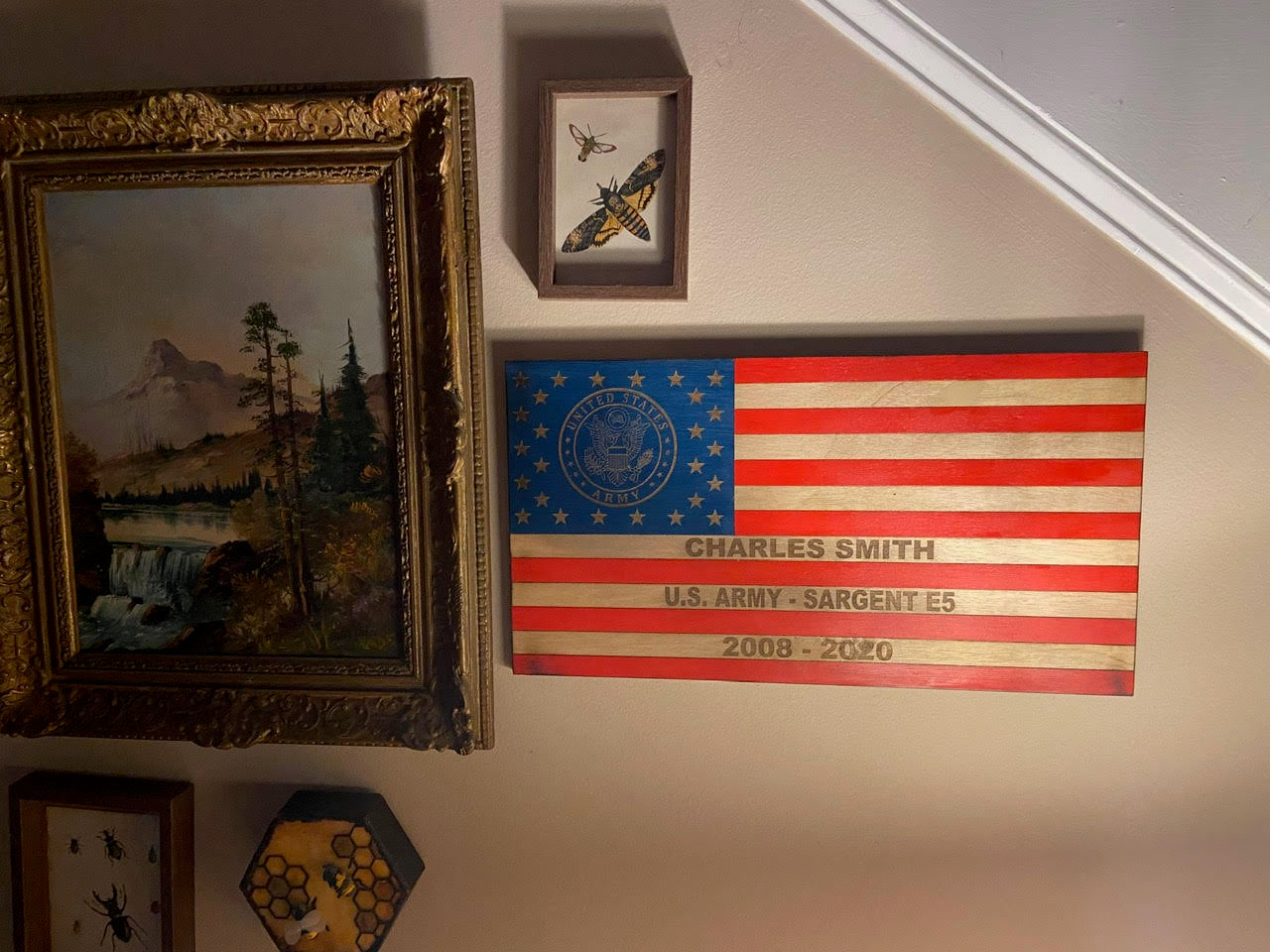 U.S. Army Custom Wooden Flag