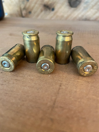 Threaded Bullet Tire Stem Caps 45 ACP Brass- Set of Five