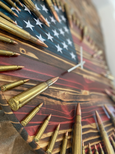 24 inch - American Flag Bullet Clock