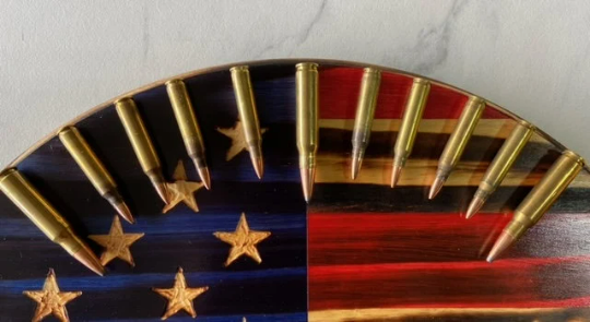 18 inch - American Flag Bullet Clock