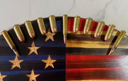 18 inch - American Flag Bullet Clock